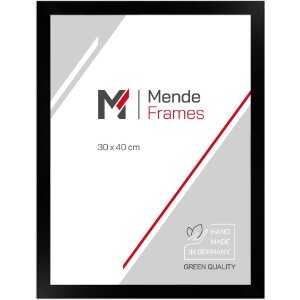 Cadre photo en bois MendeFrames 960 noir 40x40 cm verre...