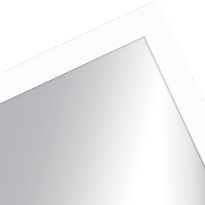 Miroir mural MendeFrames 50x70 cm cadre bois blanc