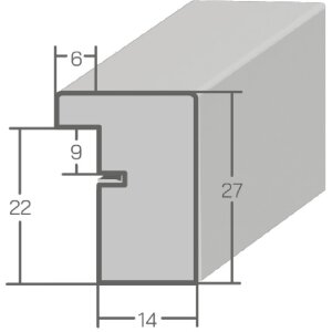 Miroir mural MendeFrames H960 noir 70x70 cm bois massif