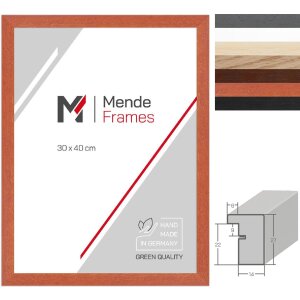 Cornice in legno MendeFrames 960 con profilo 2 cm, legno massiccio, vari colori