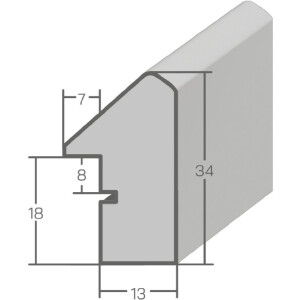 Miroir mural MendeFrames H790, style maison de plage, 28x35 cm, blanc