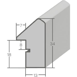Cadre photo MendeFrames H790 Strandhaus 45x60 cm gris verre artificiel