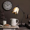 LumiLamp 5LL-5130 Lampe de table Tiffany Ø 15x46 cm Beige Verre Lampe de bureau