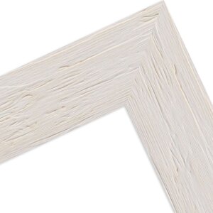 Cadre photo en bois MendeFrames Profil 780 blanc 70x90 cm verre artistique