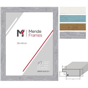 Cadre photo MendeFrames H750 en bois massif, profil plat 3,2 cm