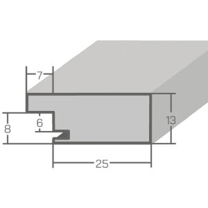 Cadre photo MendeFrames H750 en bois massif, profil plat 3,2 cm
