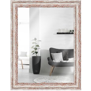 Miroir mural Shabby-Chic MendeFrames 50x100 cm blanc