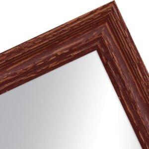 Miroir mural MendeFrames H740 Shabby-Chic 50x100 cm brun