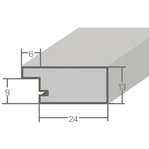 Cadre photo MendeFrames H720 style rustique 30x60 cm gris verre stratifié