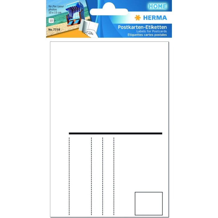 herma Étiquettes pour cartes postales 9,5x14,5 cm blanc 10 pièces