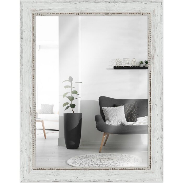 Miroir mural vintage MendeFrames 30x45 cm blanc