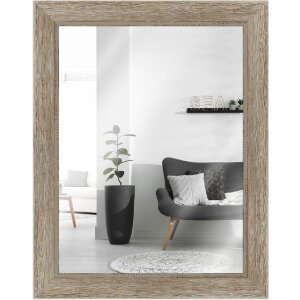Miroir mural vintage MendeFrames 30x90 cm crème-brun