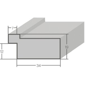 Miroir mural vintage MendeFrames 30x90 cm crème-brun