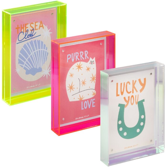 Cadre photo néon acrylique Walther Summertime 13x18 cm