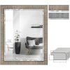 Miroir mural H670 Industriel – Taupe & Gris, bois massif