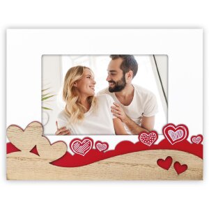 Cadre photo Giulietta en bois romantique 10x15 cm cœur
