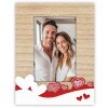 Cadre photo Giulietta 15×10 cm – bois romantique cœur