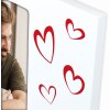 Cadre photo Roberta 10x15 cm vertical blanc cœur mur