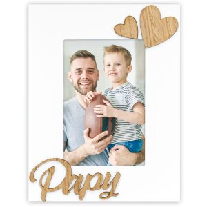 Cadre photo Papy 10x15 cm blanc format paysage ZEP