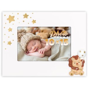 Cadre photo bébé Tommaso 10x15 cm blanc...
