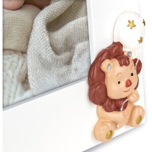 Cadre photo bébé Tommaso 10x15 cm blanc format paysage