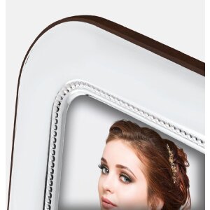 Cadre photo Monreale argenté avec support —...