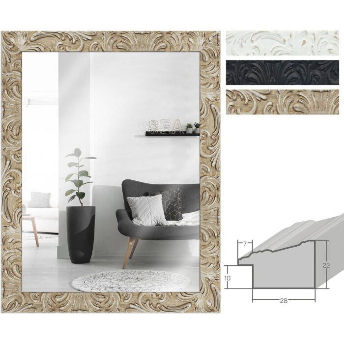 Cadre photo baroque H650 en bois massif – Ornementation luxueuse