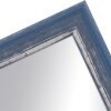 Miroir mural MendeFrames H640 Shabby-Chic bleu 30x90 cm