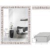 Miroir mural Shabby-Chic MendeFrames H630 en bois blanc ciré