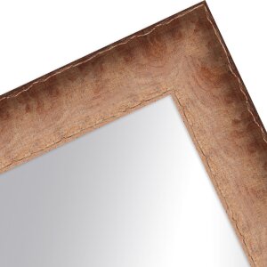 Miroir mural antique H620 60x80 cm bois massif brun