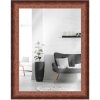 Miroir mural antique 60x80 cm, cadre noyer, design bois massif