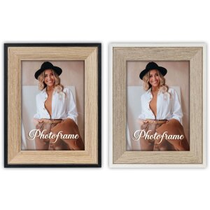 Cadre photo en bois Bruges – 3 tailles, 2 couleurs,...