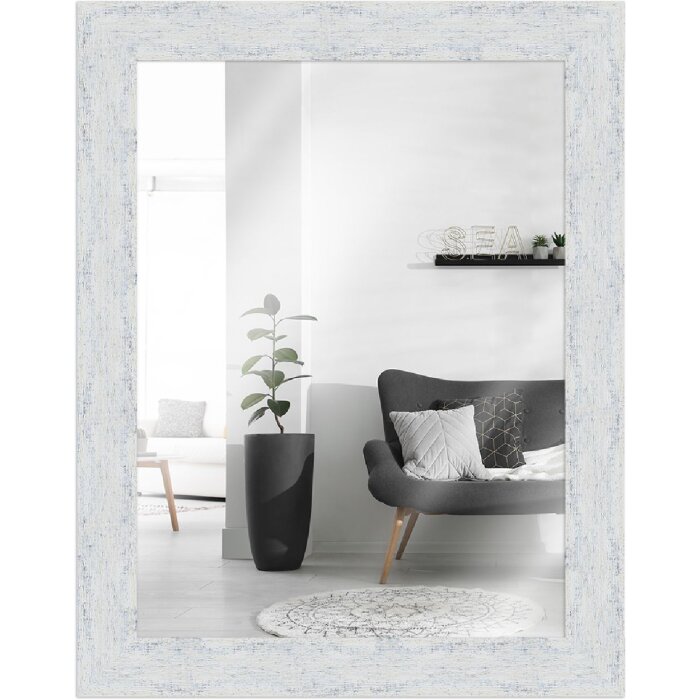 Miroir mural MendeFrames H610, look vintage blanc 21x29,7 cm