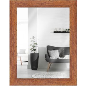 Miroir mural vintage MendeFrames 30x60 cm bois brun