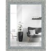 Miroir mural vintage gris H610, bois de pin massif 28x35 cm