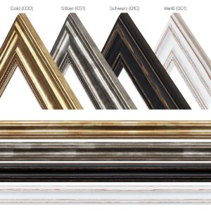 Cadre photo MendeFrames H550 Antique blanc 40x40 cm verre artificiel