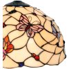 LumiLamp 5LL-770 Abat-jour Tiffany Ø 30x20 cm Beige Rose Verre Papillon