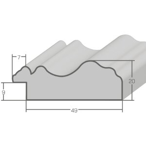 Cadre photo H550 Antik argent 70x70 cm verre artificiel
