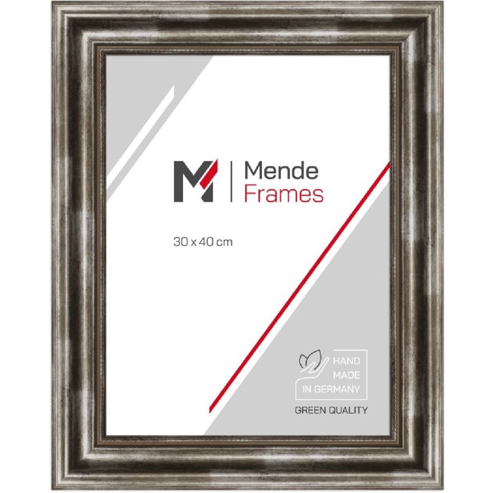 Cadre photo MendeFrames H550 Antik argent 60x60 cm verre musée