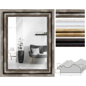 Miroir mural H550 Antique en bois massif - Style baroque