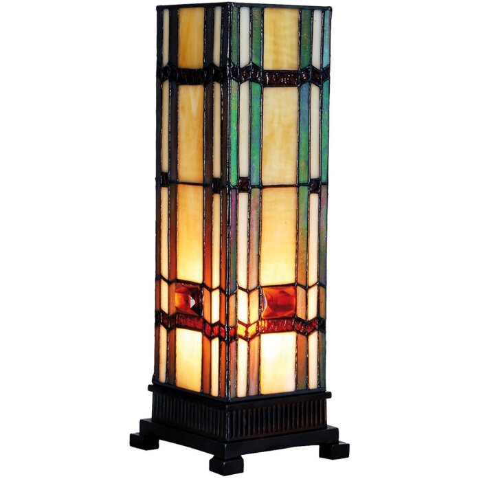 Lampadaire Tiffany coloré en verre 12,5x35 cm