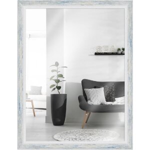Miroir mural MendeFrames H490, design moderne bleu 10x20 cm
