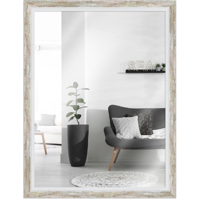 Miroir mural moderne taupe 40x40 cm - MendeFrames