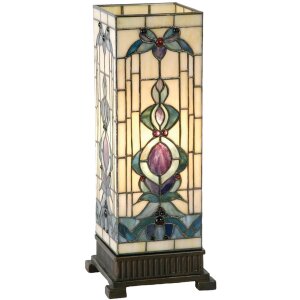 Tiffany lampe de table en verre coloré 18x45 cm