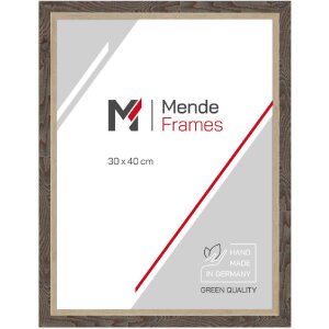 Cadre photo H490 Modern noyer 28x35 cm verre artificiel