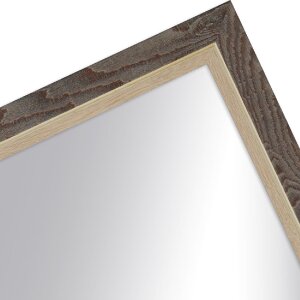 Miroir mural moderne noyer 50x60 cm - MendeFrames