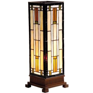 LumiLamp 5LL-9332 Lampe de table Tiffany 12x12x35 cm...