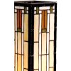 LumiLamp 5LL-9332 Lampe de table Tiffany 12x12x35 cm Beige Marron Verre Rectangle
