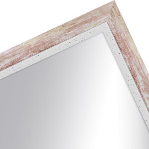 Miroir mural MendeFrames H490, bois massif, rouge, 15x15 cm