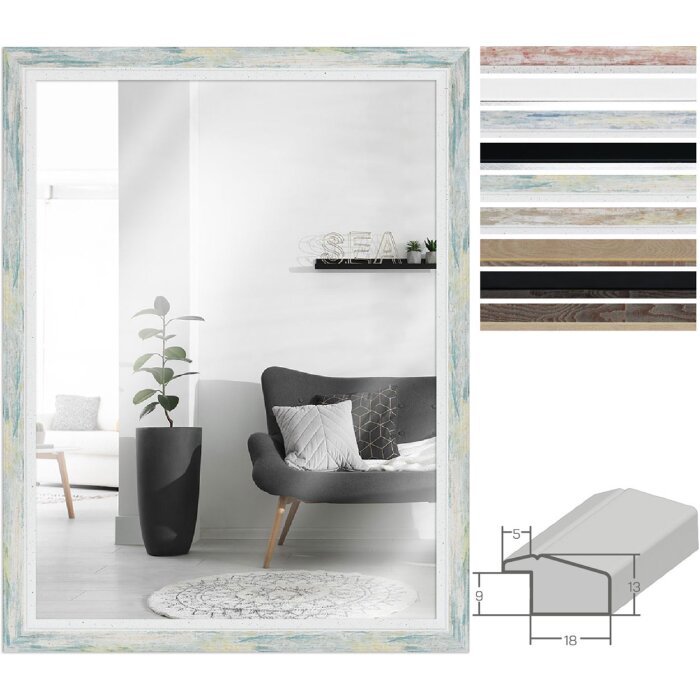 Miroir mural H490 moderne – Design élégant en multiples couleurs et tailles